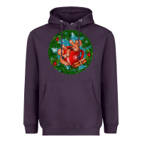 Plum gingerbread men with hot chocolate Heavyweight Hoodie - BundleAndBundleShop