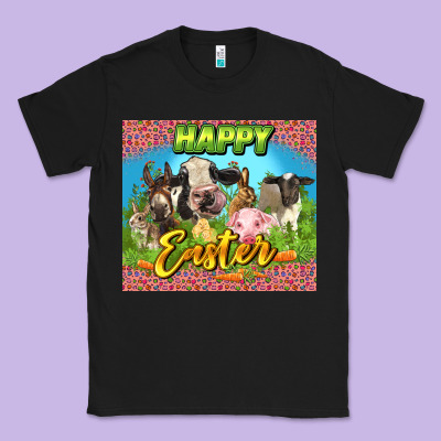 Happy Easter Farm Animals 20oz Skinny Classic Tee Designed By Lillyallendesigns