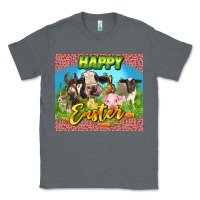Charcoal Heather Happy Easter Farm Animals 20oz skinny Classic Tee - LillyAllenDesigns