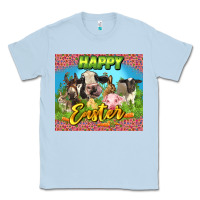Dusty Blue Happy Easter Farm Animals 20oz skinny Classic Tee - LillyAllenDesigns
