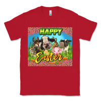Red Happy Easter Farm Animals 20oz skinny Classic Tee - LillyAllenDesigns