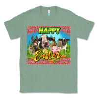 Sage Happy Easter Farm Animals 20oz skinny Classic Tee - LillyAllenDesigns
