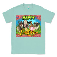 Seafoam Happy Easter Farm Animals 20oz skinny Classic Tee - LillyAllenDesigns