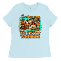 Baby Blue chasing you like a shot of whiskey Ladies Tee - Jasminsmagicworld