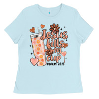 Baby Blue valentine jesus fills my cup Ladies Tee - MaliasSmallBusiness