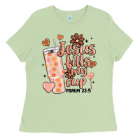 Matcha valentine jesus fills my cup Ladies Tee - MaliasSmallBusiness