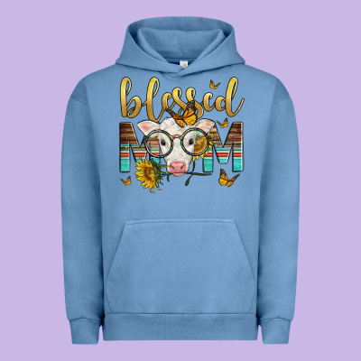 Western Blessed Mom Baby Calf Urban Hoodie Designed By Lillyallendesigns