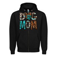 Black dog mom Zipper Hoodie - OliviaCreatesArt