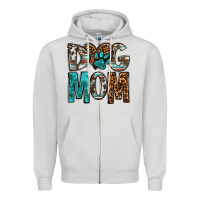 Dove Grey dog mom Zipper Hoodie - OliviaCreatesArt