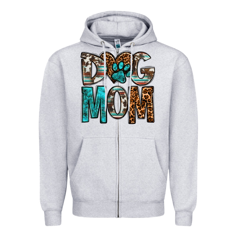 Dog Mom Zipper Hoodie by OliviaCreatesArt | Teevron