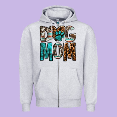 Dog Mom Zipper Hoodie Designed By Oliviacreatesart