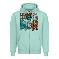 Seafoam dog mom Zipper Hoodie - OliviaCreatesArt
