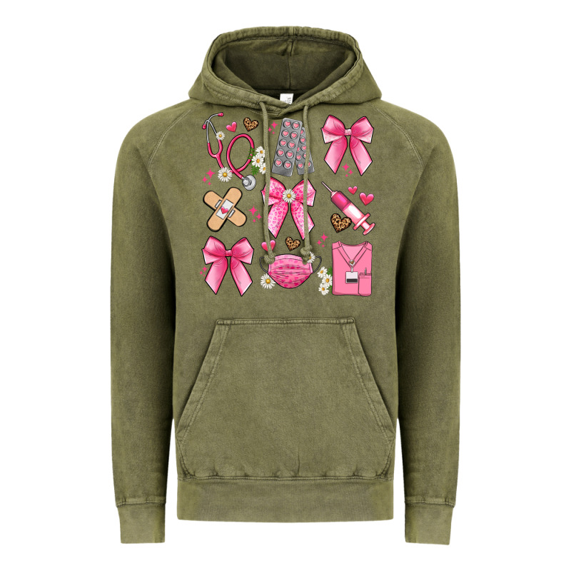Coquette Bow Nurse Vintage Hoodie by Artiststas | Teevron