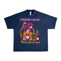 Navy fresh lilac gnome Urban Heavy Tee - BarkalooDesign