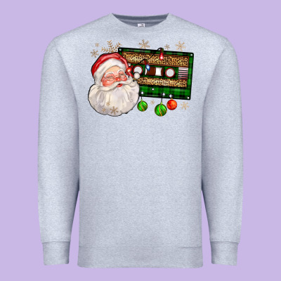 Santa Cassette Premium Sweatshirt Designed By Fadigitalartstudio