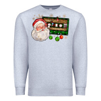 Heather Grey santa cassette Premium Sweatshirt - FaDigitalArtStudio