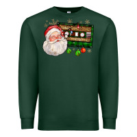 Sports Green santa cassette Premium Sweatshirt - FaDigitalArtStudio