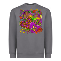 Storm Mardi Gras hearts Heavyweight Sweatshirt - HowdyJamesFarm