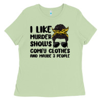 Matcha i like murder shows comfy clothes and maybe 3 peop Ladies Tee - MaliasSmallBusiness