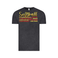 Vintage Black softball game day Vintage Tee - Artiststas