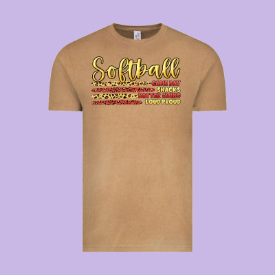 Softball Game Day Vintage Tee Designed By Artiststas