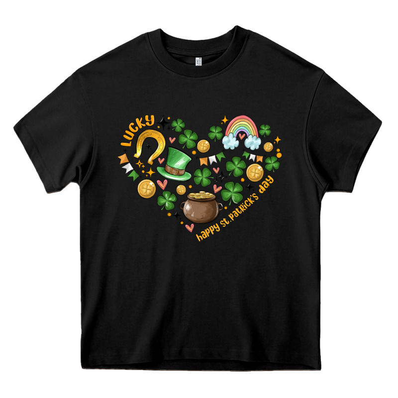 St Patricks  Hearts Heavy Core Tee by MaliasSmallBusiness | Teevron