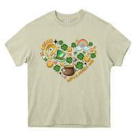 Mossy st patricks  hearts Heavy Core Tee - MaliasSmallBusiness