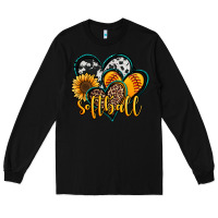 Black softball hearts Long Sleeve Tee - Jasminsmagicworld