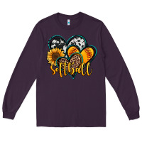 Plum softball hearts Long Sleeve Tee - Jasminsmagicworld