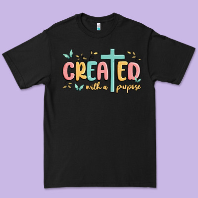 Created With A Purpose Premium Tee Designed By Maliassmallbusiness