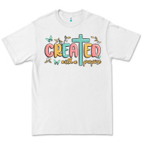 White created with a purpose Premium Tee - MaliasSmallBusiness