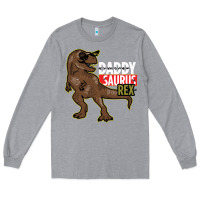 Heather Grey DADDY SAURUS REX Long Sleeve Tee - Bettercallsaul