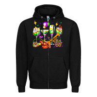 Black mardi gras wine glasses olivia Zipper Hoodie - OliviaCreatesArt