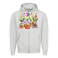 Dove Grey mardi gras wine glasses olivia Zipper Hoodie - OliviaCreatesArt