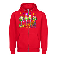 Red mardi gras wine glasses olivia Zipper Hoodie - OliviaCreatesArt