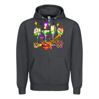 Smoke mardi gras wine glasses olivia Zipper Hoodie - OliviaCreatesArt