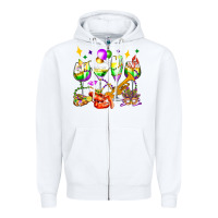 White mardi gras wine glasses olivia Zipper Hoodie - OliviaCreatesArt