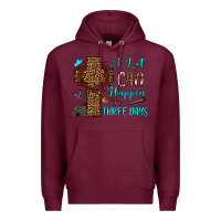 Burgundy Easter Day A lot can happen in three days Premium Hoodie - OliviaCreatesArt