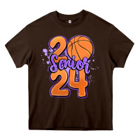 Chocolate Brown senior 2024 basketball Heavy Core Tee - MaliasSmallBusiness