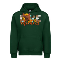 Forest Green love chickens Urban Hoodie - LillyAllenDesigns
