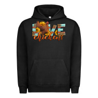 Pigment Black love chickens Urban Hoodie - LillyAllenDesigns