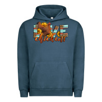 Pigment Midnight Navy love chickens Urban Hoodie - LillyAllenDesigns