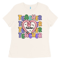 Bone teacher and pencil heart Ladies Tee - MaliasSmallBusiness