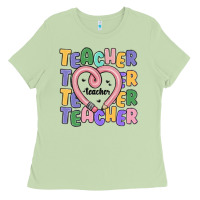 Matcha teacher and pencil heart Ladies Tee - MaliasSmallBusiness