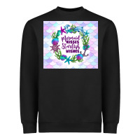 Black mermaid kisses starfish wishes Heavyweight Sweatshirt - TumblerDesignByShophia