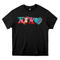 Black xoxo guarnsey cow Heavy Core Tee - AdoDesignShop