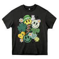 Asphalt st patricks day green smile Heavy Core Tee - MaliasSmallBusiness