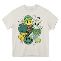Cream st patricks day green smile Heavy Core Tee - MaliasSmallBusiness