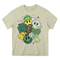 Mossy st patricks day green smile Heavy Core Tee - MaliasSmallBusiness