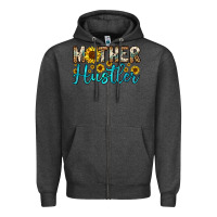 Charcoal Heather mother hustler Zipper Hoodie - OliviaCreatesArt